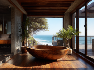 Zefiro (Gentle breeze) wood bathtub