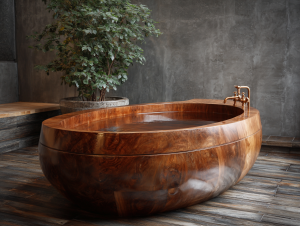 Vibrante (Vibrant) wood bathtub