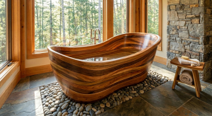 Aurora (Dawn) wood bathtub