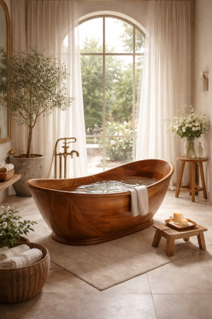 Milano wood bathtub